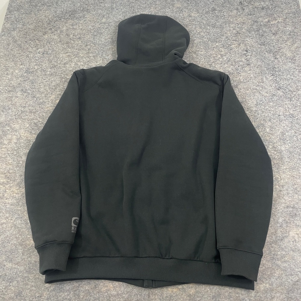 Carhartt Rain Defender Lined Hoodie Jacket Regular Full Zip Workwear Men's XL - Picture 8 of 11